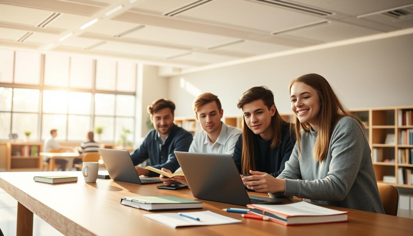 Student using online courses for flexible education